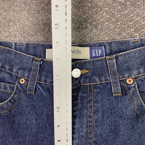 Vintage Y2K Gap Super Wide Leg Jeans Men's Women's 30 x 33 Baggy Skater Grunge - Picture 12 of 15